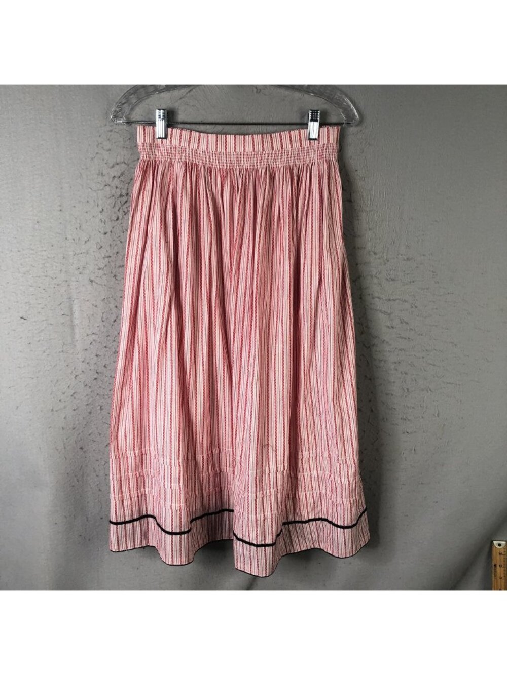 Oktoberfest Skirt Women S Red White Stripe Peasant Midi Festival Austria Peasant